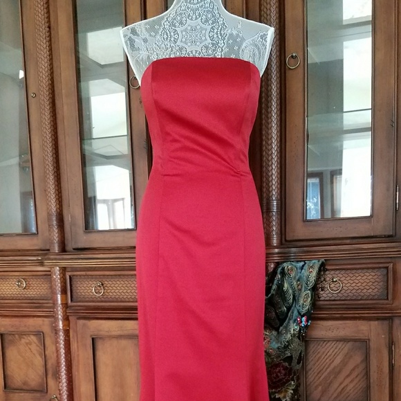 EUC ALLEN SCWARTZ SATIN BALL GOWN🥀 - Picture 2 of 7